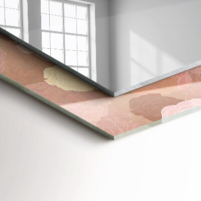 Espelho com moldura decorada Flores peônias