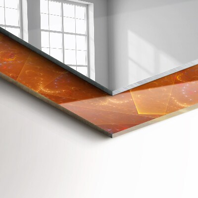 Espelho com moldura decorada Espiral fractal colorida