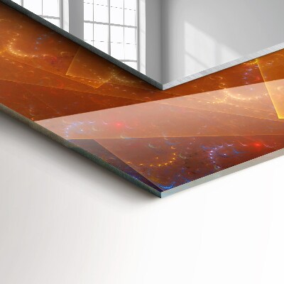 Espelho com moldura decorada Espiral fractal colorida