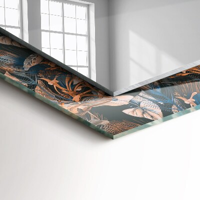 Espelho com moldura decorada Flores e folhas