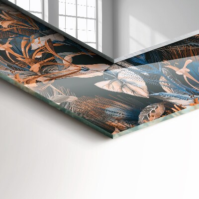 Espelho com moldura decorada Flores e folhas