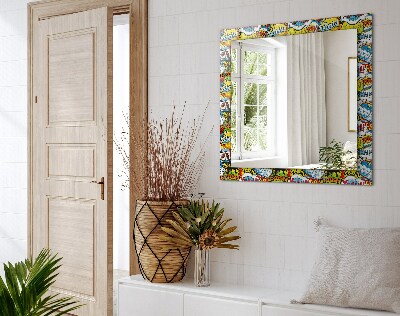 Espelho com moldura decorada Balões de fala coloridos e cômicos