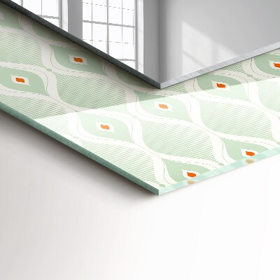 Espelho decorativo Padrão geométrico verde