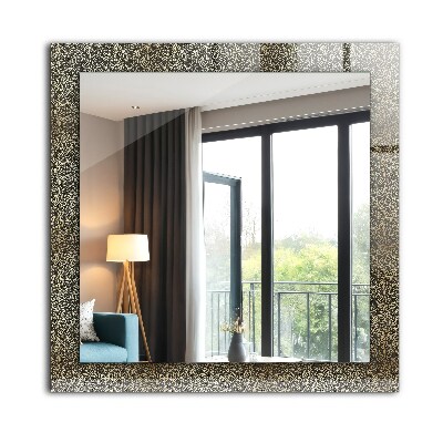Espelho decorativo Padrão ornamental dourado