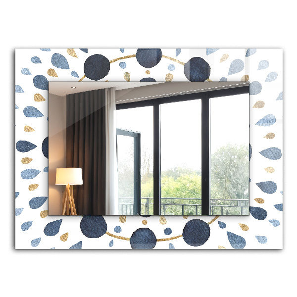 Espelho com moldura decorada Padrão de mandala abstrata