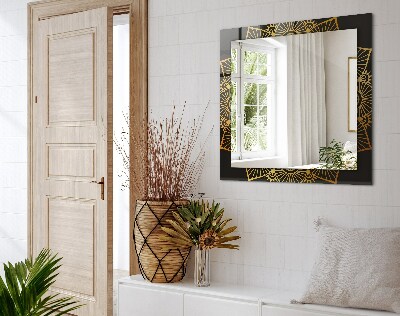 Espelho com moldura decorada padrão de mandala