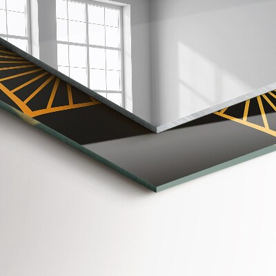 Espelho com moldura decorada padrão de mandala