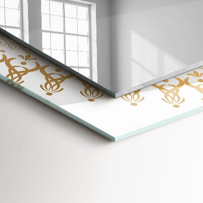 Espelho com moldura decorada padrão de mandala