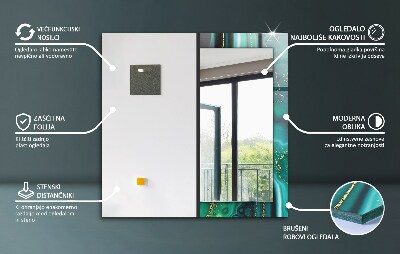 Espelho com moldura decorada padrão de mandala