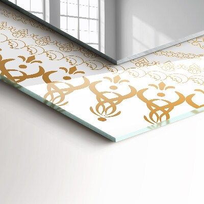Espelho com moldura decorada padrão de mandala