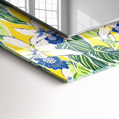 Espelho com moldura decorada Flores e folhas