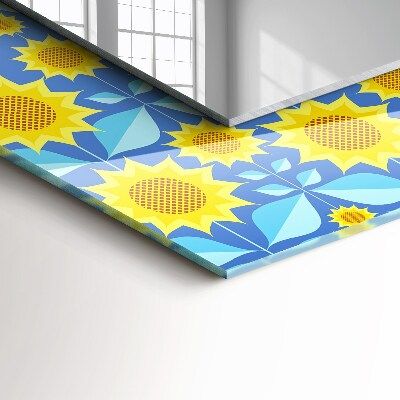 Espelho decorativo Padrão de folhas de girassóis