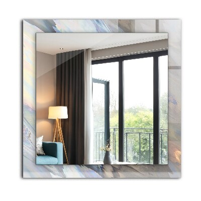 Espelho com moldura decorada Padrões coloridos abstratos