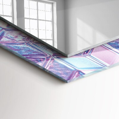 Espelho com moldura decorada Cubos coloridos transparentes