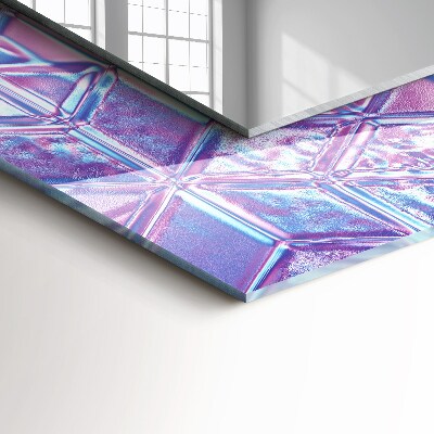 Espelho com moldura decorada Cubos coloridos transparentes