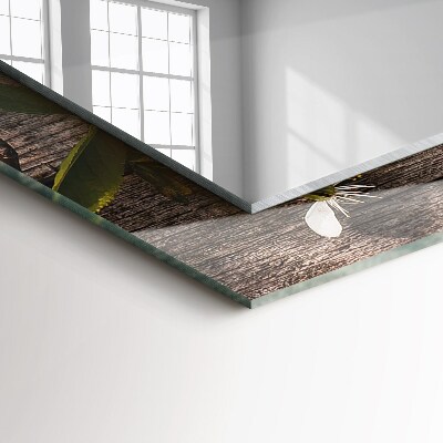 Espelho decorativo Flores em madeira