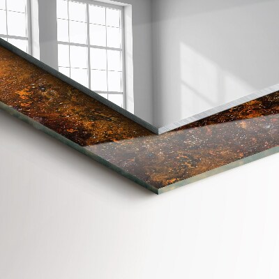 Espelho com moldura decorada Superfície de metal enferrujada