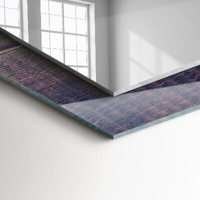 Espelho decorativo Tulipas cor de rosa de madeira