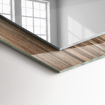 Espelho com moldura decorada Tábuas de piso de madeira