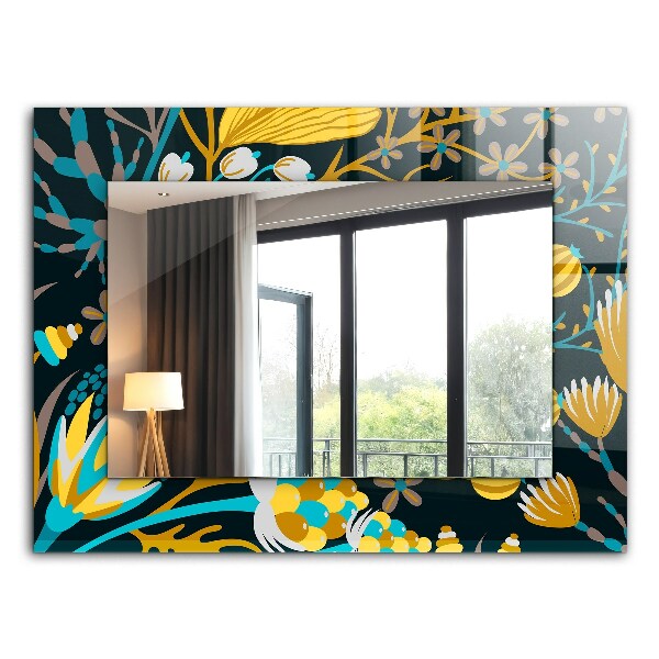 Espelho decorativo Padrões de flores e folhas