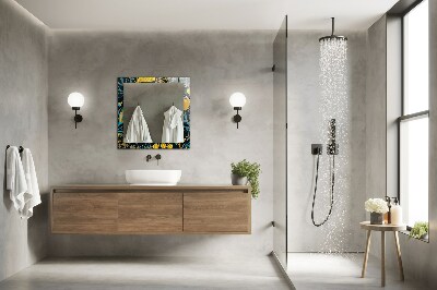 Espelho decorativo Padrões de flores e folhas