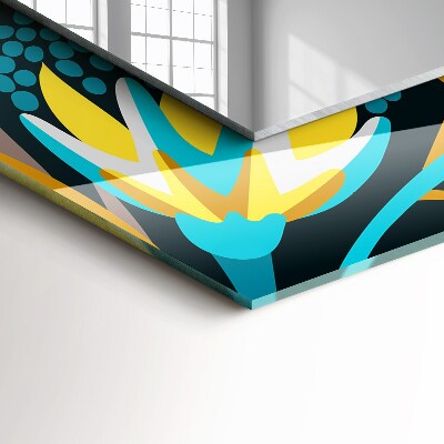 Espelho decorativo Padrões de flores e folhas