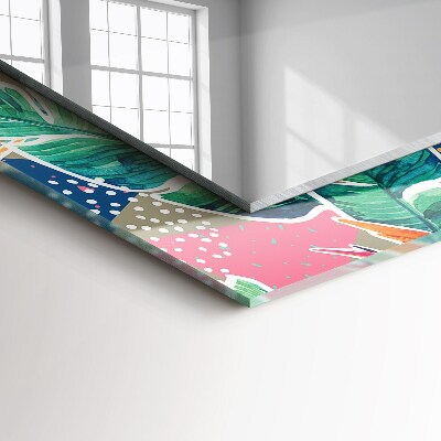 Espelho decorativo Flores e folhas