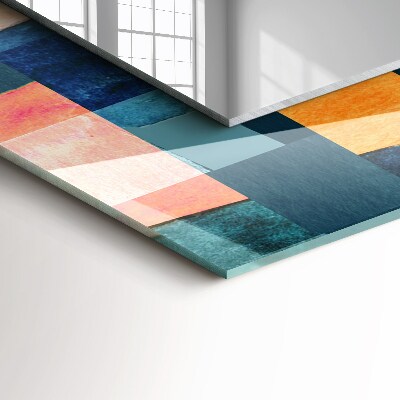 Espelho com moldura decorada Retângulos abstratos coloridos