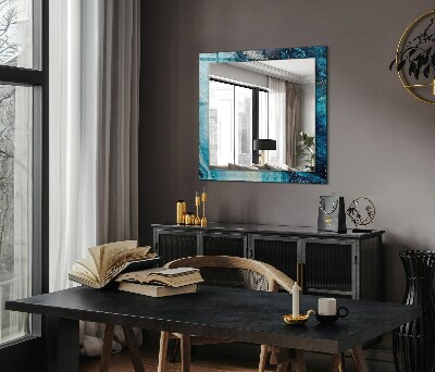 Espelho decorativo Arte azul abstrata