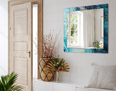 Espelho decorativo Arte azul abstrata