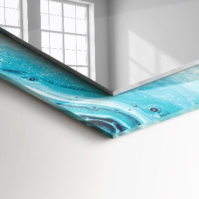 Espelho decorativo Arte azul abstrata