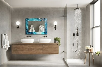 Espelho decorativo Arte azul abstrata