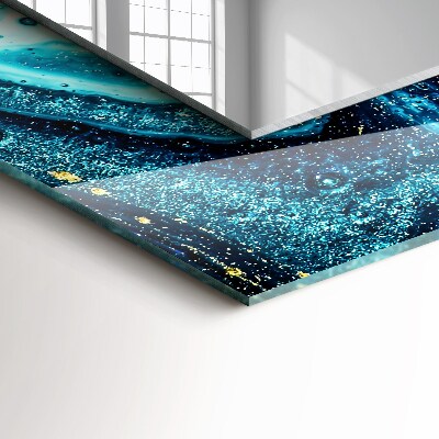 Espelho decorativo Arte azul abstrata