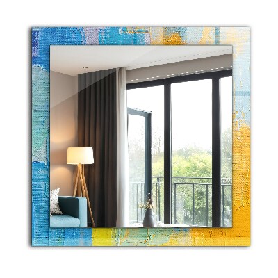 Espelho com moldura decorada Pintura a óleo abstrata