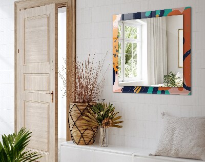 Espelho com moldura decorada Gráficos coloridos abstratos