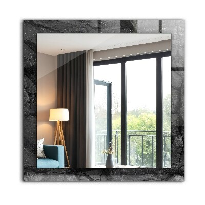 Espelho decorativo Rachaduras na rocha negra
