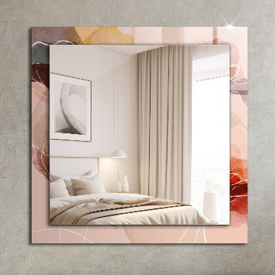 Espelho com moldura decorada Padrões florais abstratos