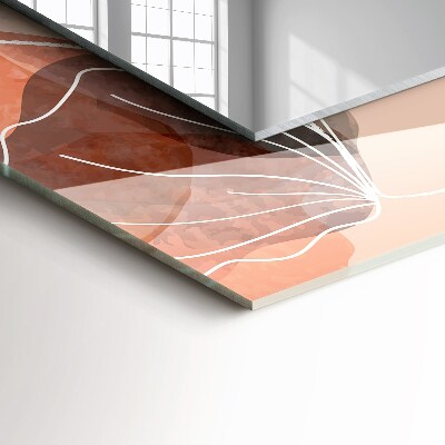 Espelho com moldura decorada Padrões florais abstratos