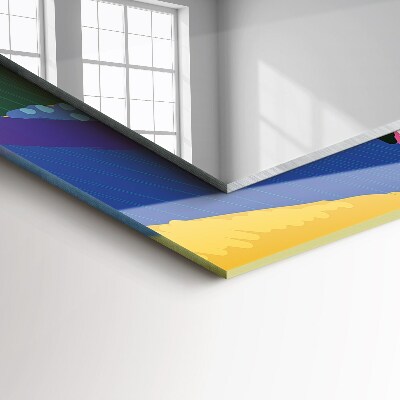 Espelho com moldura decorada Padrão abstrato colorido