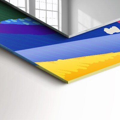 Espelho com moldura decorada Padrão abstrato colorido