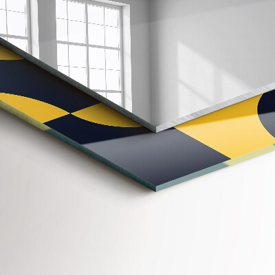 Espelho com moldura decorada Padrão geométrico abstrato