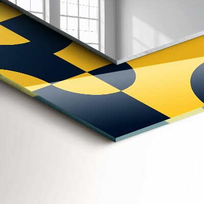 Espelho com moldura decorada Padrão geométrico abstrato