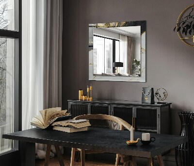 Espelho decorativo Arte abstrata em ouro