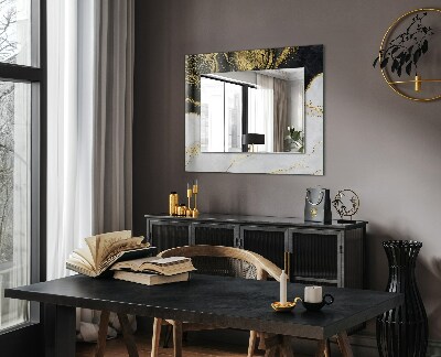 Espelho decorativo Arte abstrata em ouro