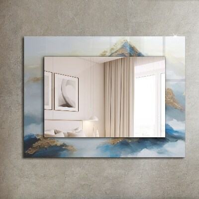 Espelho com moldura decorada Montanhas no nevoeiro