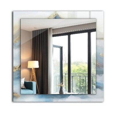 Espelho com moldura decorada Montanhas no nevoeiro