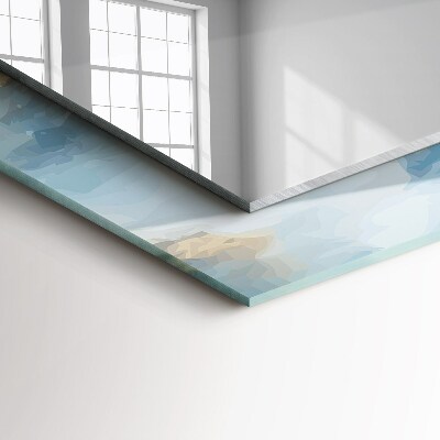 Espelho com moldura decorada Montanhas no nevoeiro