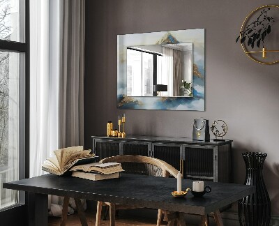 Espelho com moldura decorada Montanhas no nevoeiro