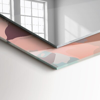 Espelho com moldura decorada Pastel de flores e folhas