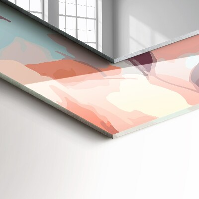 Espelho com moldura decorada Pastel de flores e folhas